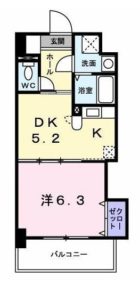 グレイス竹下 - 所在階 の間取り図