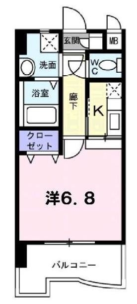 リバーサイド東比恵602号室-間取り