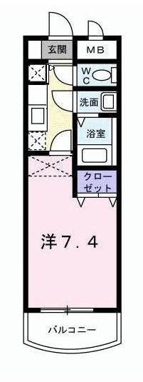 カルフール吉塚802号室-間取り