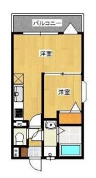 アンジェラス西新II - 所在階 の間取り図