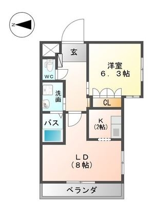 グレイス　ヴィラ301号室-間取り