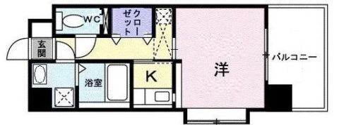 グローバルゲート大濠508号室-間取り