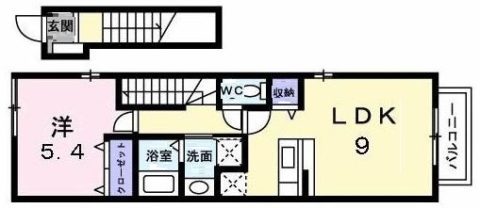 ラルゴB201号室-間取り