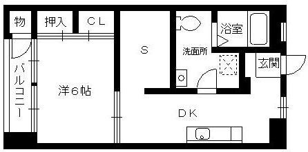 昌栄マンション402号室-間取り