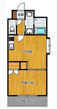 プラムハウス301号室-間取り