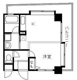 アクタス薬院Ⅱ405号室-間取り