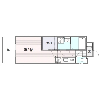 エンクレスト渡辺通南204号室-間取り