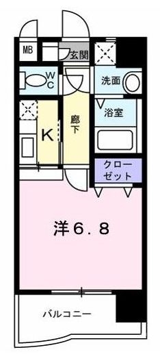 リバーサイド東比恵301号室-間取り