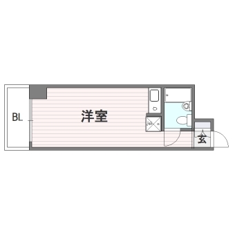 ロマネスク箱崎604号室-間取り