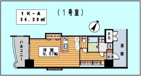 ロイヤルリバービュー143601号室-間取り