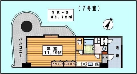 ロイヤルリバービュー143807号室-間取り