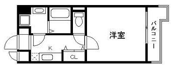 スカイコート博多駅前Ⅱ1304号室-間取り