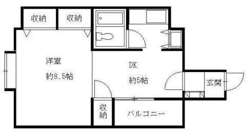 セピア大濠701号室-間取り