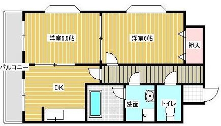 ビッグアップル605号室-間取り