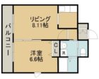 アンプルールベトン吉塚南 - 所在階 の間取り図