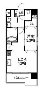 ベルファース博多東 - 所在階 の間取り図