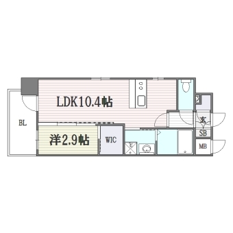 ネストピア博多駅前Ⅲ1301号室-間取り