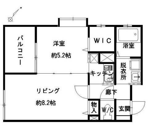 リンデン東薬院409号室-間取り