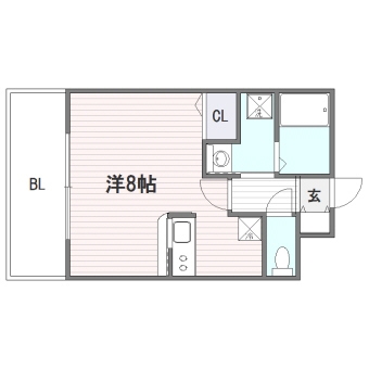 エンクレスト薬院大通り306号室-間取り