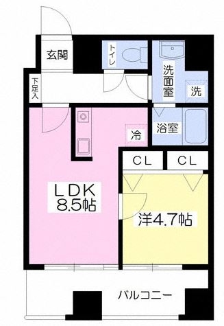 アヴェニール山荘通り701号室-間取り