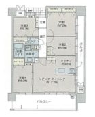 ウェルリバービュー天神 - 所在階 の間取り図