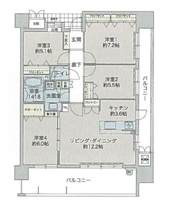 ウェルリバービュー天神1209号室-間取り