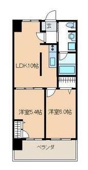 アジリア博多イースト906号室-間取り