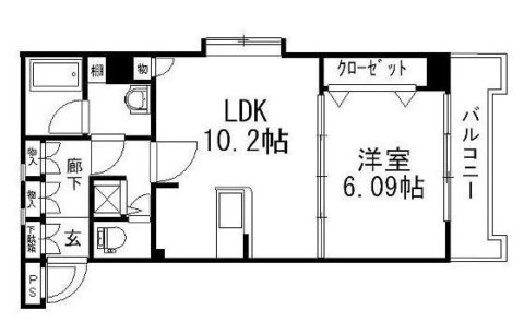 リベラいわき1101号室-間取り