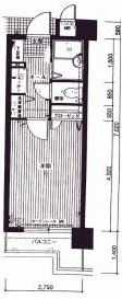 ダイナコートエスタディオ桜坂 - 所在階***階の間取り図 6813