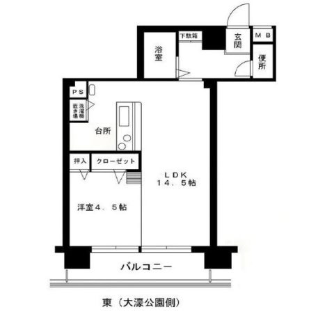 ダイアパレス大濠公園1102号室-間取り