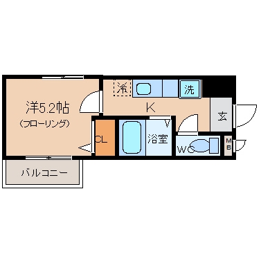 博多ブライトンハウス602号室-間取り