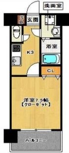 エンクレスト天神東III - 所在階 の間取り図