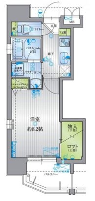 アクタス六本松アネックス401号室-間取り