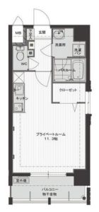 レジデンシャルヒルズプライムスクエア - 所在階 の間取り図