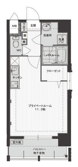 レジデンシャルヒルズプライムスクエア201号室-間取り