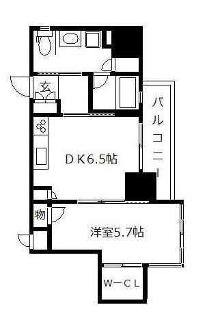 ライフ・モア春吉903号室-間取り