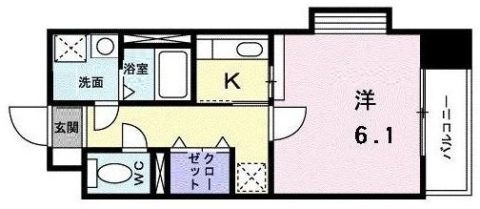 セレーノ・コンフォート大手門501号室-間取り