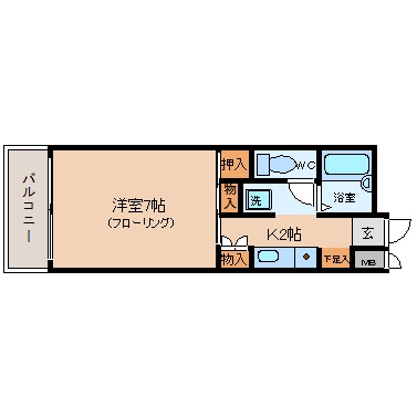 ビラノーバ住吉402号室-間取り