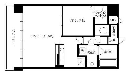 ナビールコート薬院1302号室-間取り