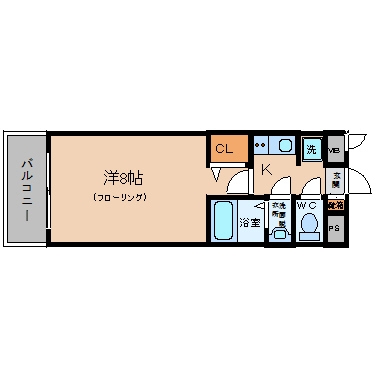 ピコロ博多1201号室-間取り