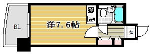 ステイタスマンション博多駅前1006号室-間取り