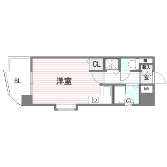 ステイタスマンション博多駅前708号室-間取り