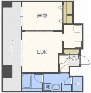 KDXレジデンス大濠ハーバービュータワー1802号室-間取り