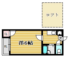 レールスター吉塚202号室-間取り