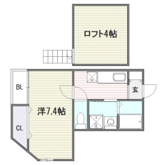 オーベクス平尾201号室-間取り