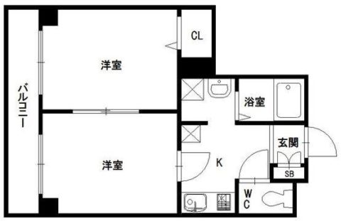 フリューゲル高砂302号室-間取り