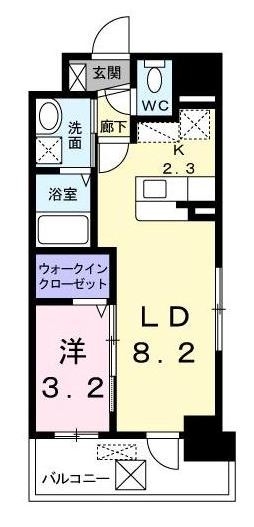 エンブレイス博多駅南701号室-間取り