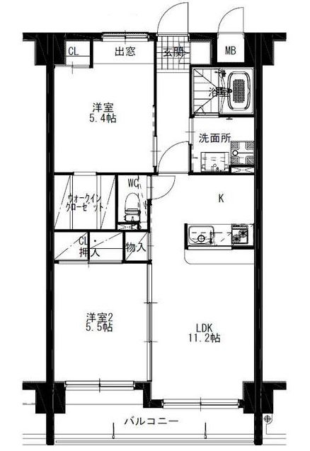 ヒルクレスト大濠405号室-間取り