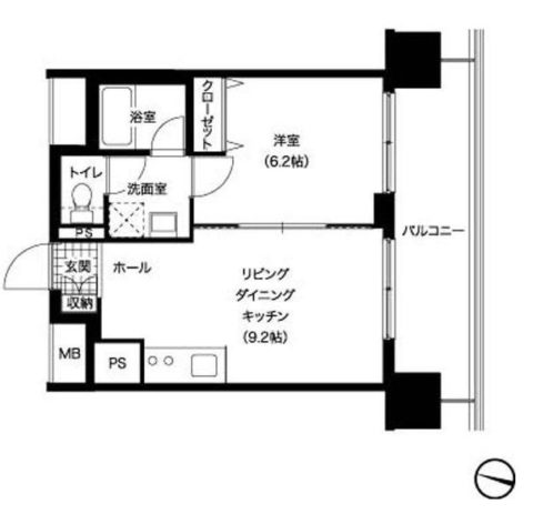 レジディア西新1310号室-間取り