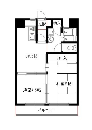 デュプロビル402号室-間取り